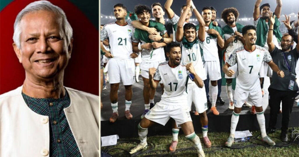 বাংলাদেশ ফুটবল দলকে প্রধান উপদেষ্টার অভিনন্দন