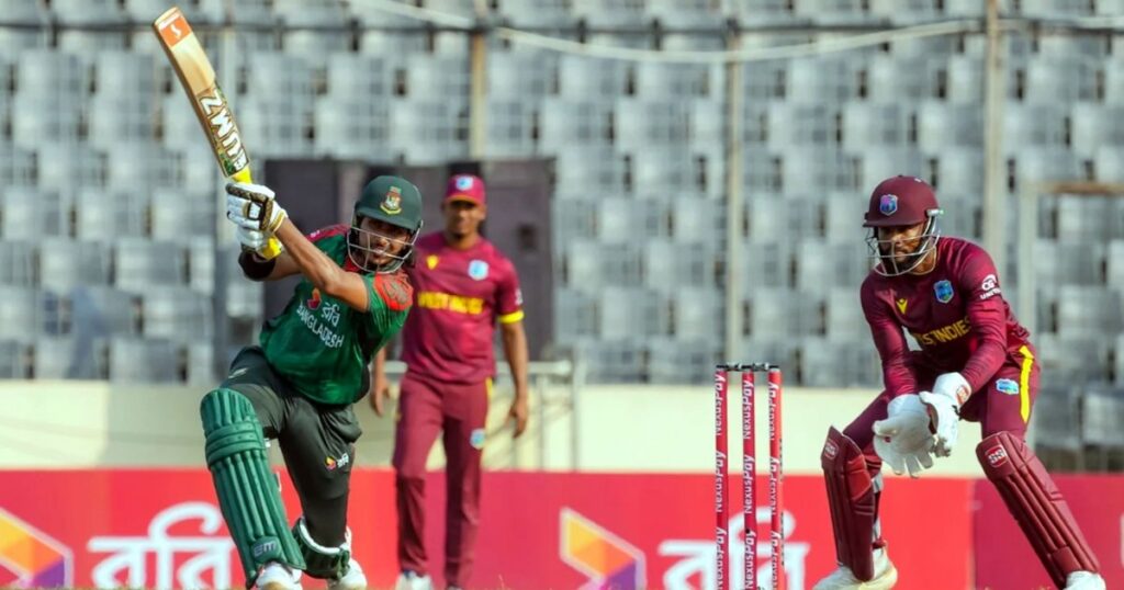 ওয়েস্ট ইন্ডিজের ইতিহাস গড়া ম্যাচে ২১৩ রান তুললো বাংলাদেশ